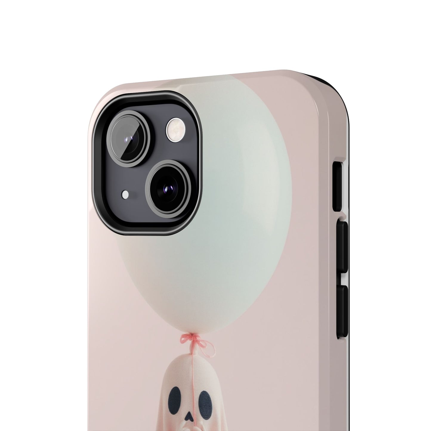 Cute Ghost Phone Case with Balloon - Tough Protection for Spooky Vibes