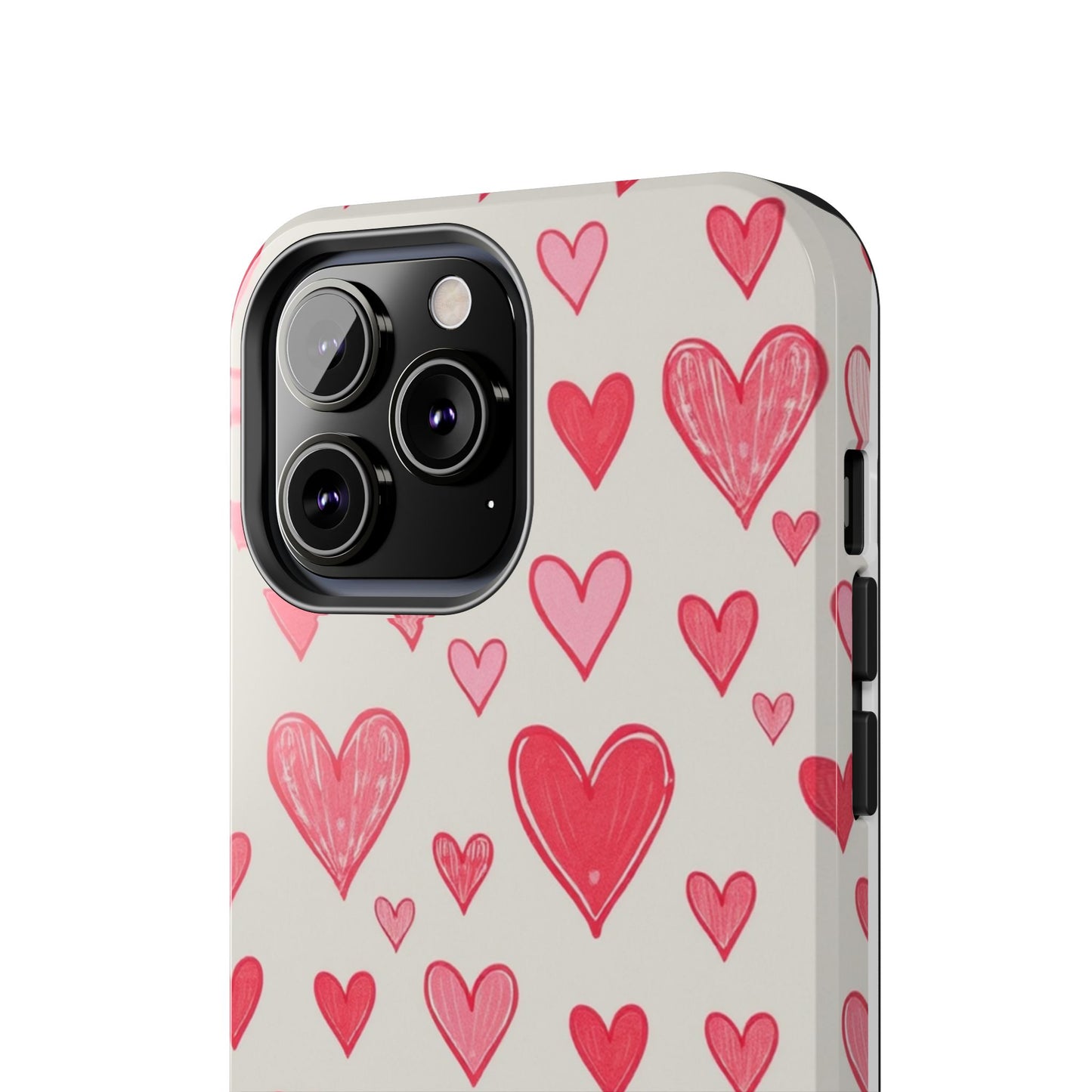 Heart Pattern Tough Phone Case - Cute and Stylish Protection