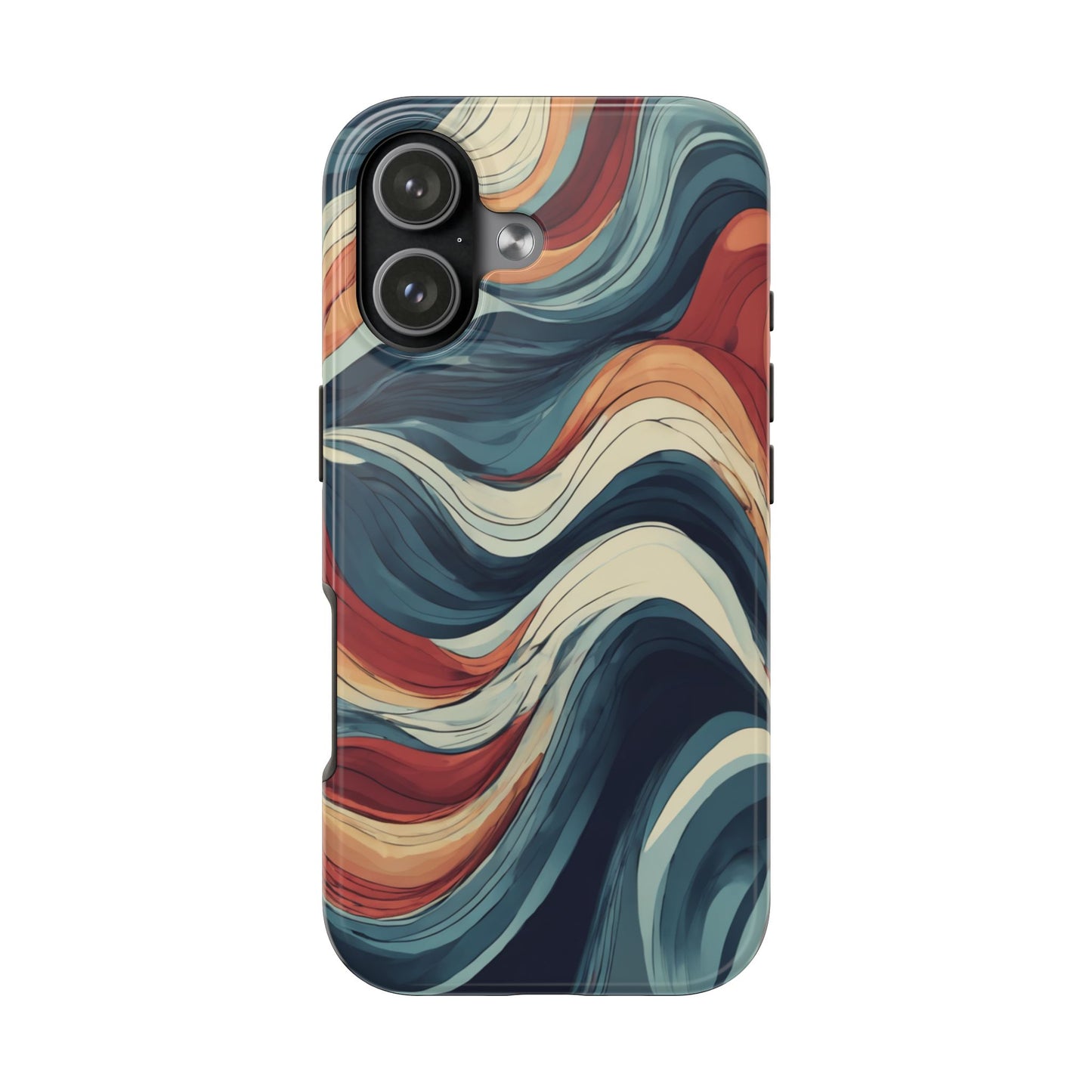 Abstract Wave Tough Phone Case | Stylish Protection for Daily Use - for iPhone