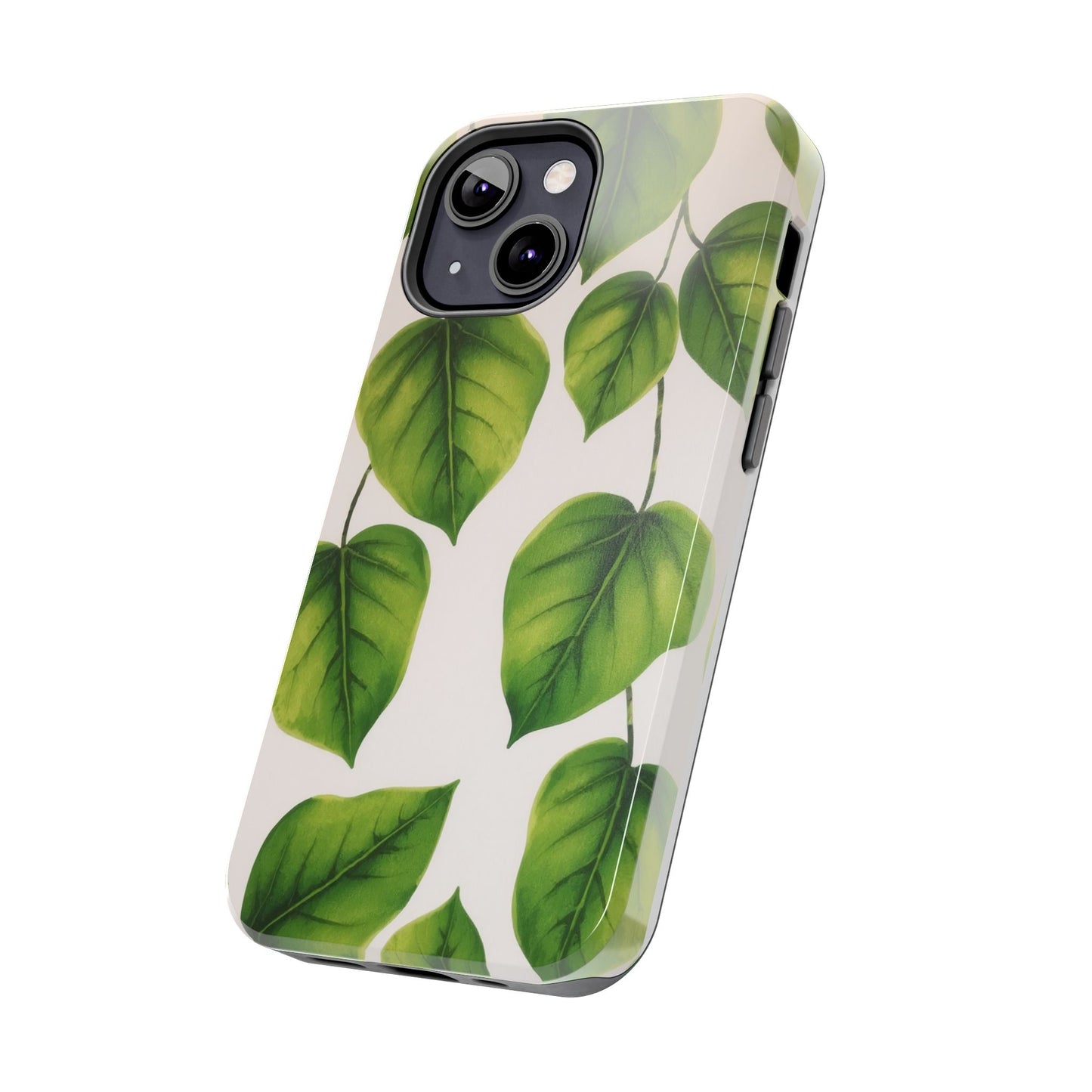 Tough Phone Cases with Green Leaf Design | Eco-Friendly Protection for Nature Lovers