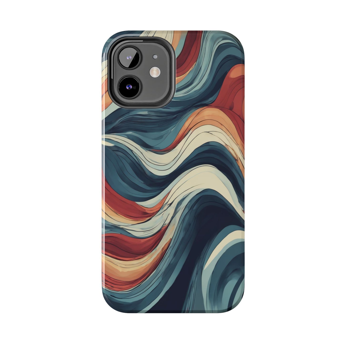 Abstract Wave Tough Phone Case | Stylish Protection for Daily Use - for iPhone