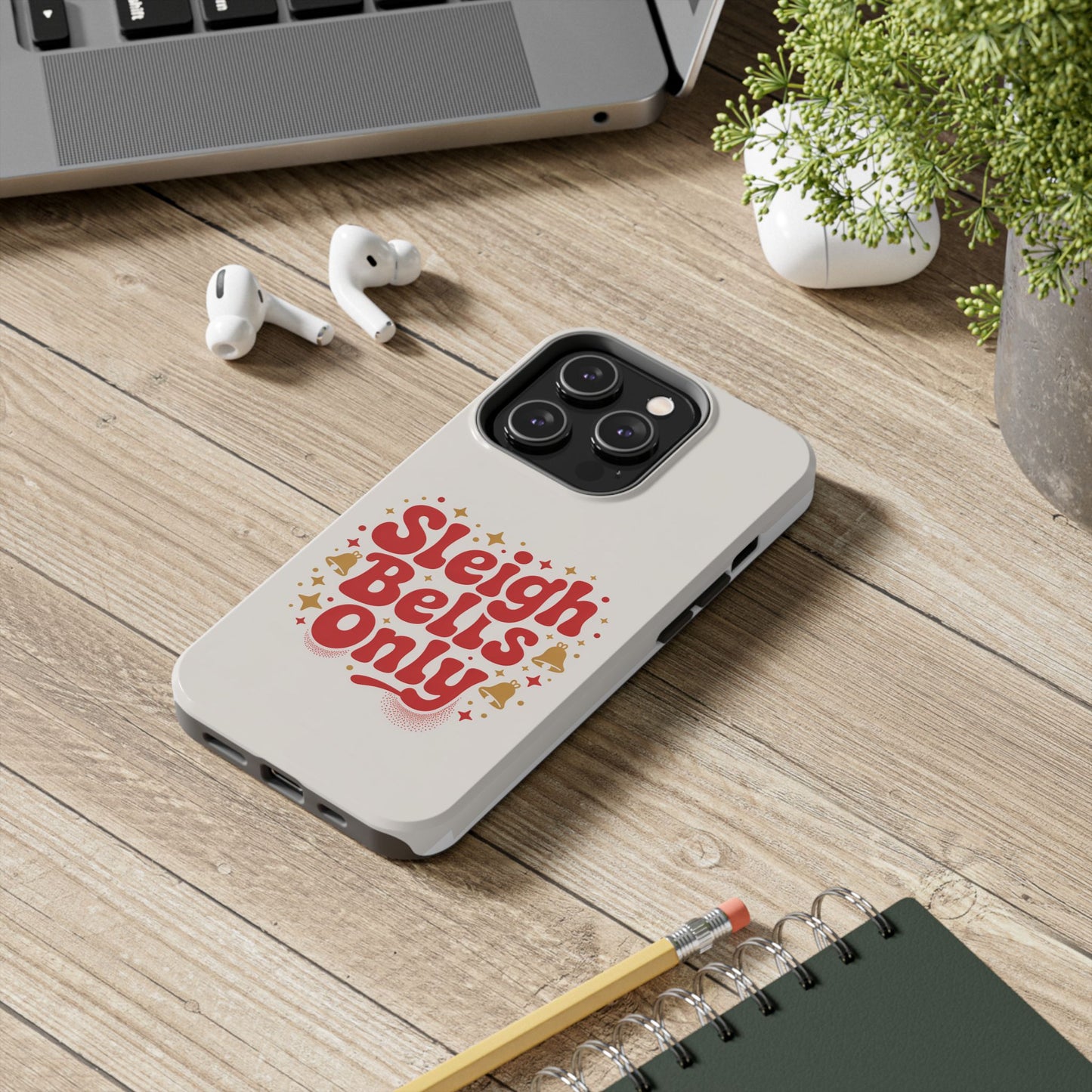 Holiday Tough Phone Case - Sleigh Bells Only Design