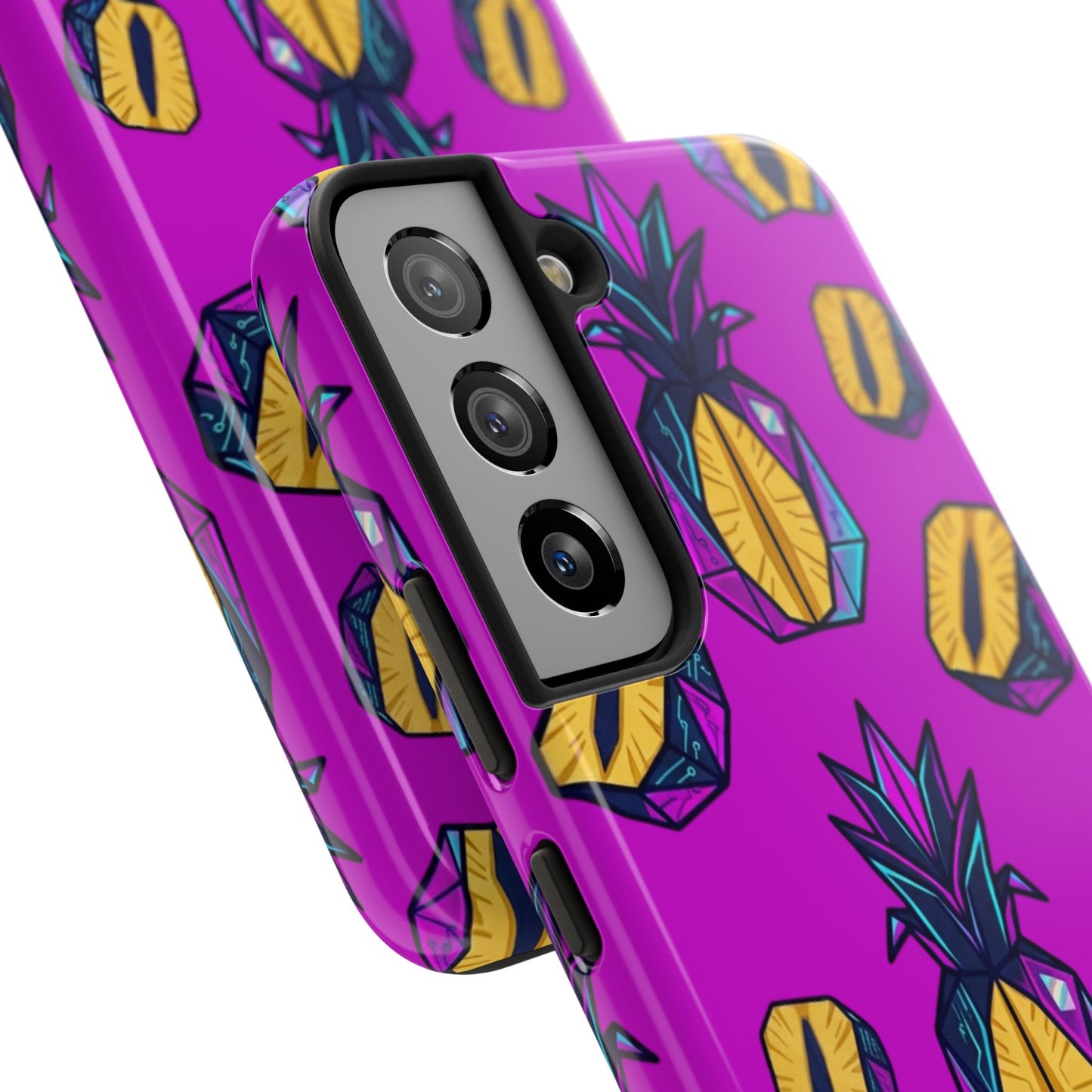 Cyberpunk Origami Pineapple iPhone Case