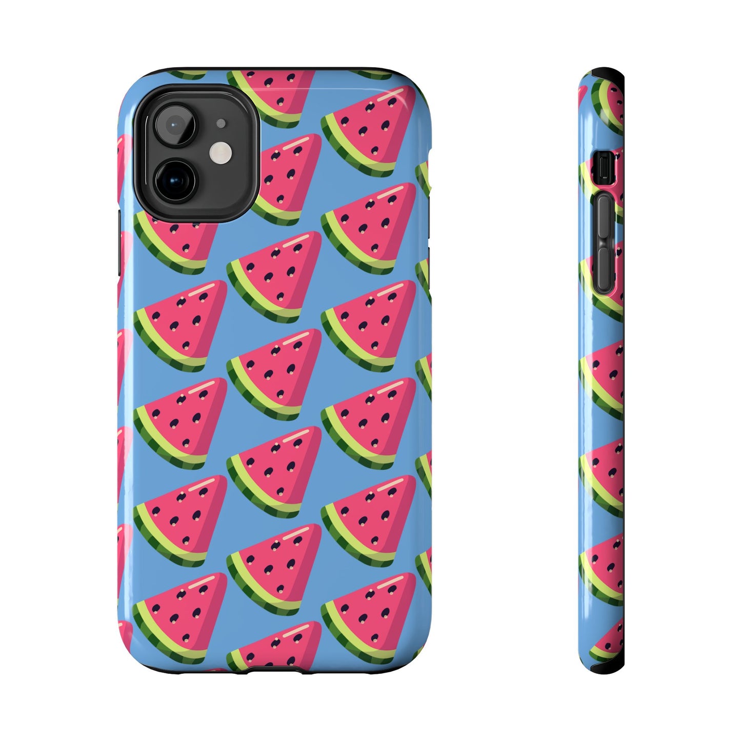 Watermelon Fun Tough Phone Case - Summer Vibes, Blue - for iPhone