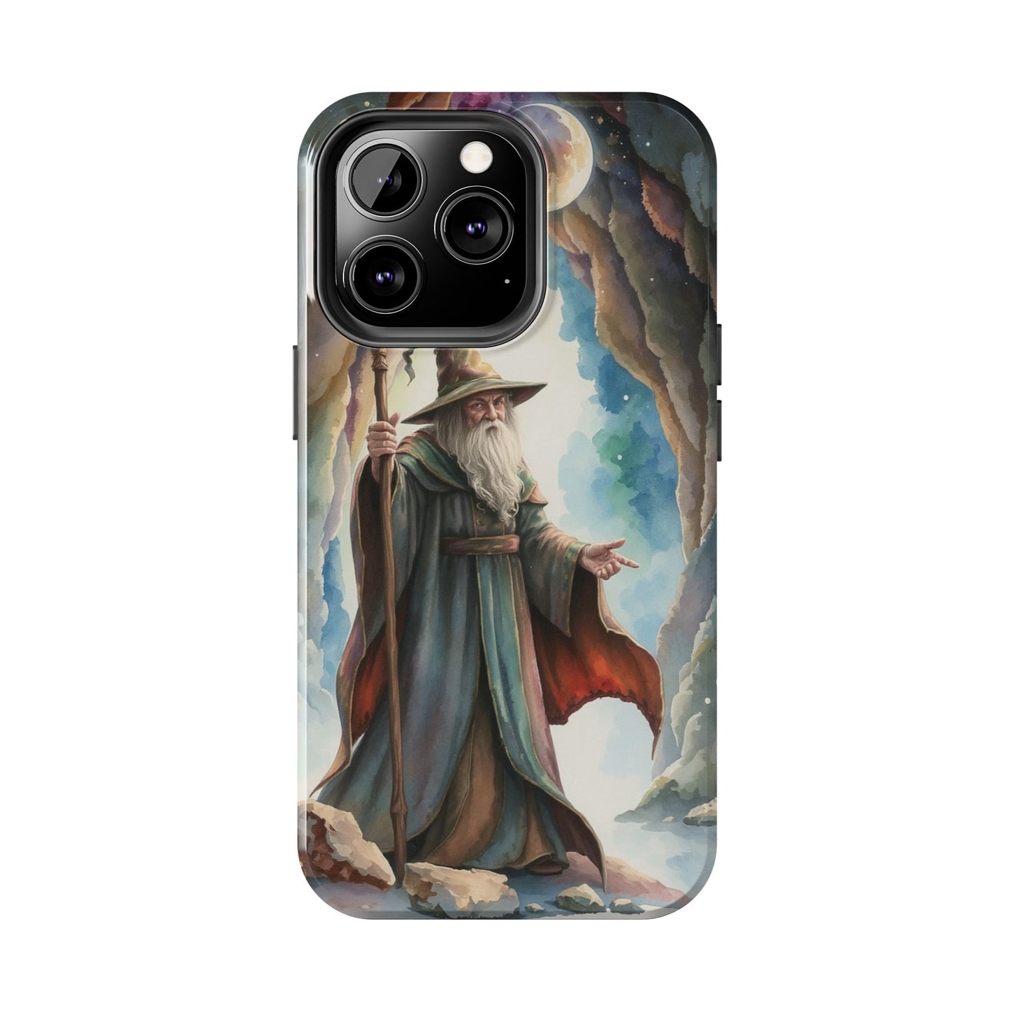 Magical Wizard Phone Case - Tough, Durable Phone Cover for Fantasy Lovers, Geek Gift, Unique Design, Celestial Phone Accessory