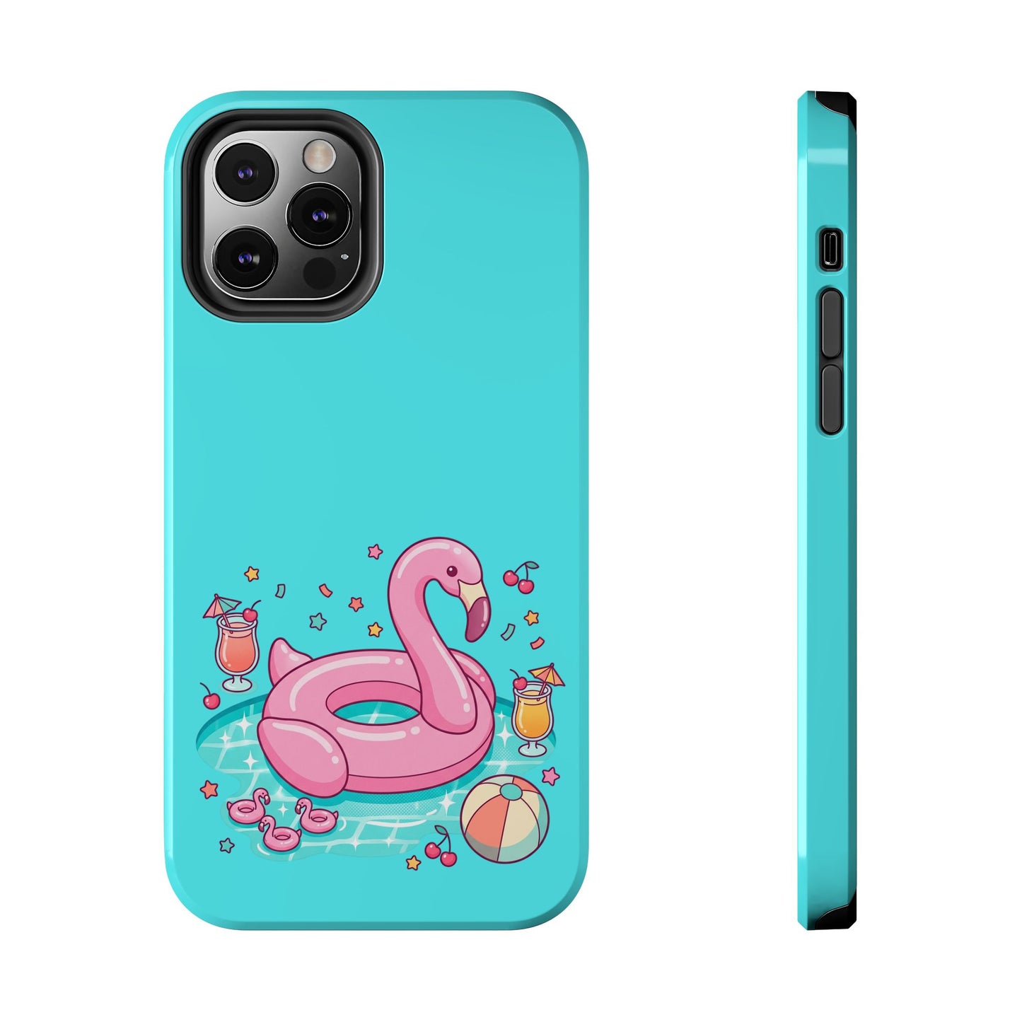 Flamingo Pool Party iPhone Case