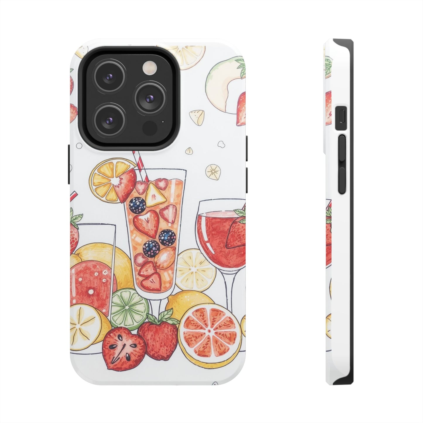 Colorful Fruit Cocktail Tough Phone Case - Perfect for Summer Vibes