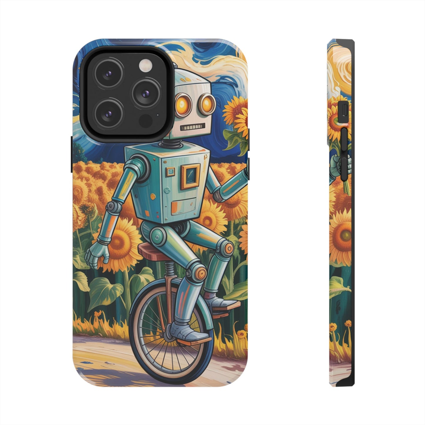Robot Cycle Tough Phone Case - Durable & Unique Design