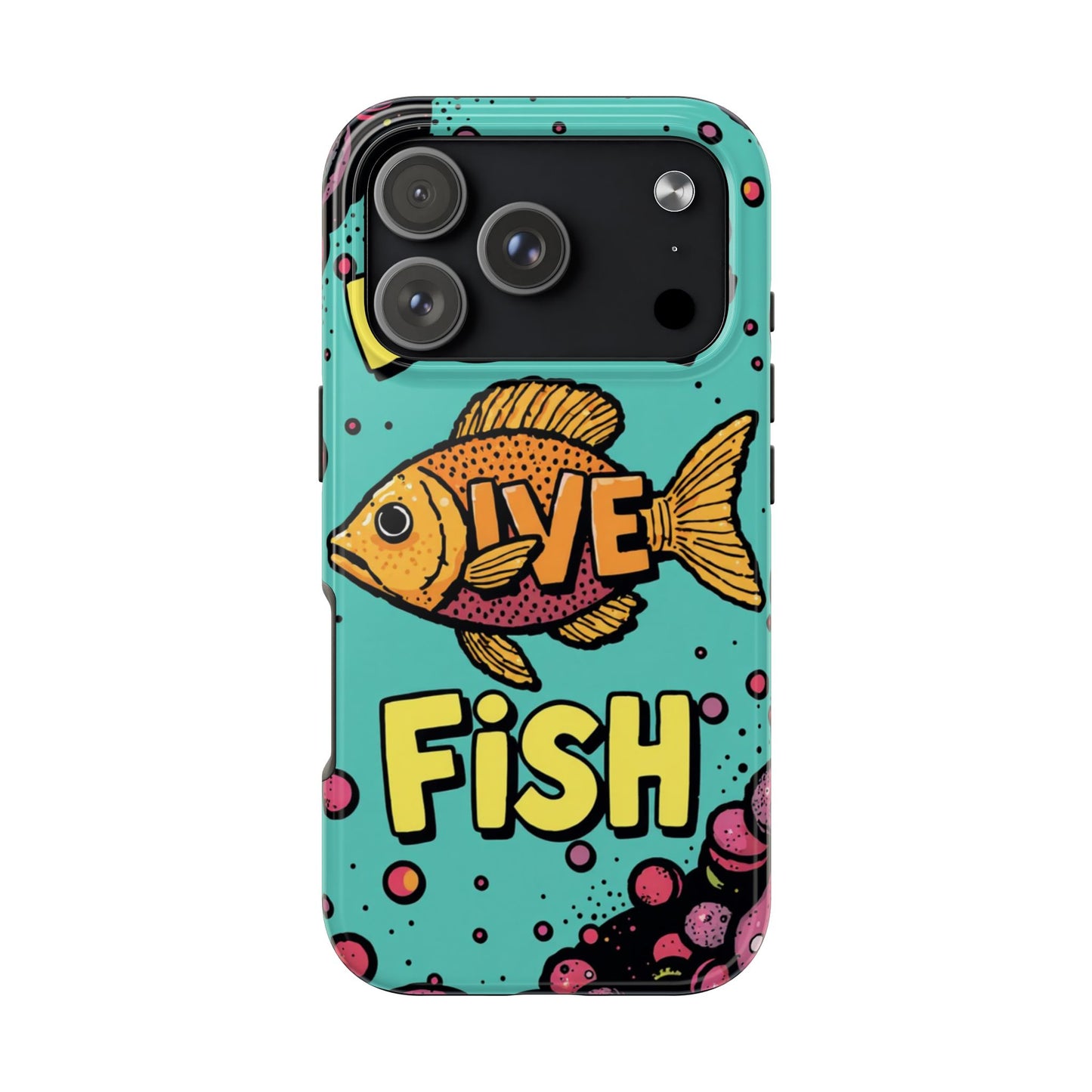 Catchy Fish-Themed Tough Phone Cases, Unique Gift for Fish Lovers, Durable Protection for Phones, Fun Aquatic Design, Ideal for Holidays