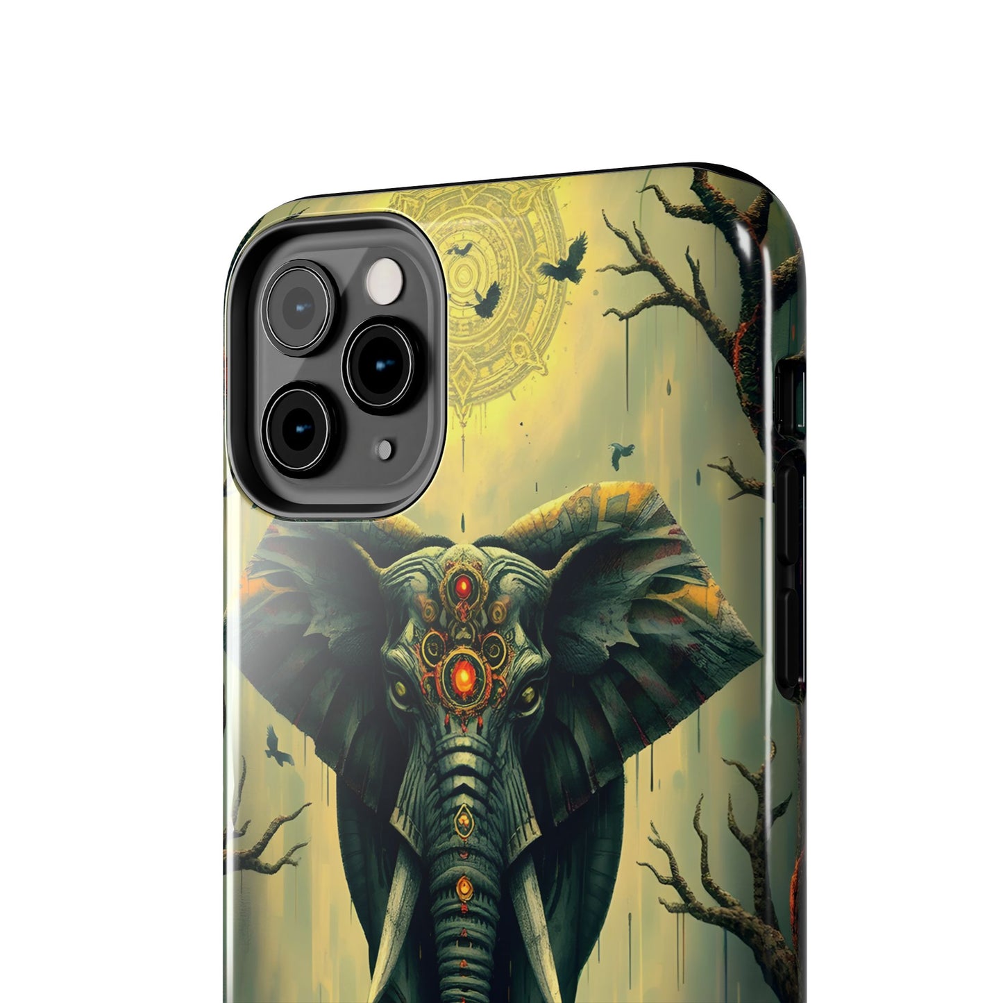 Mystical Forest Elephant Tough Phone Case | Vibrant Design for Nature Lovers - for iPhone