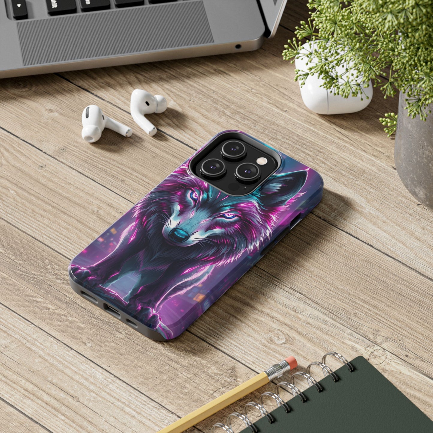 Fierce Wolf Phone Case - Tough & Vibrant Design for Animal Lovers