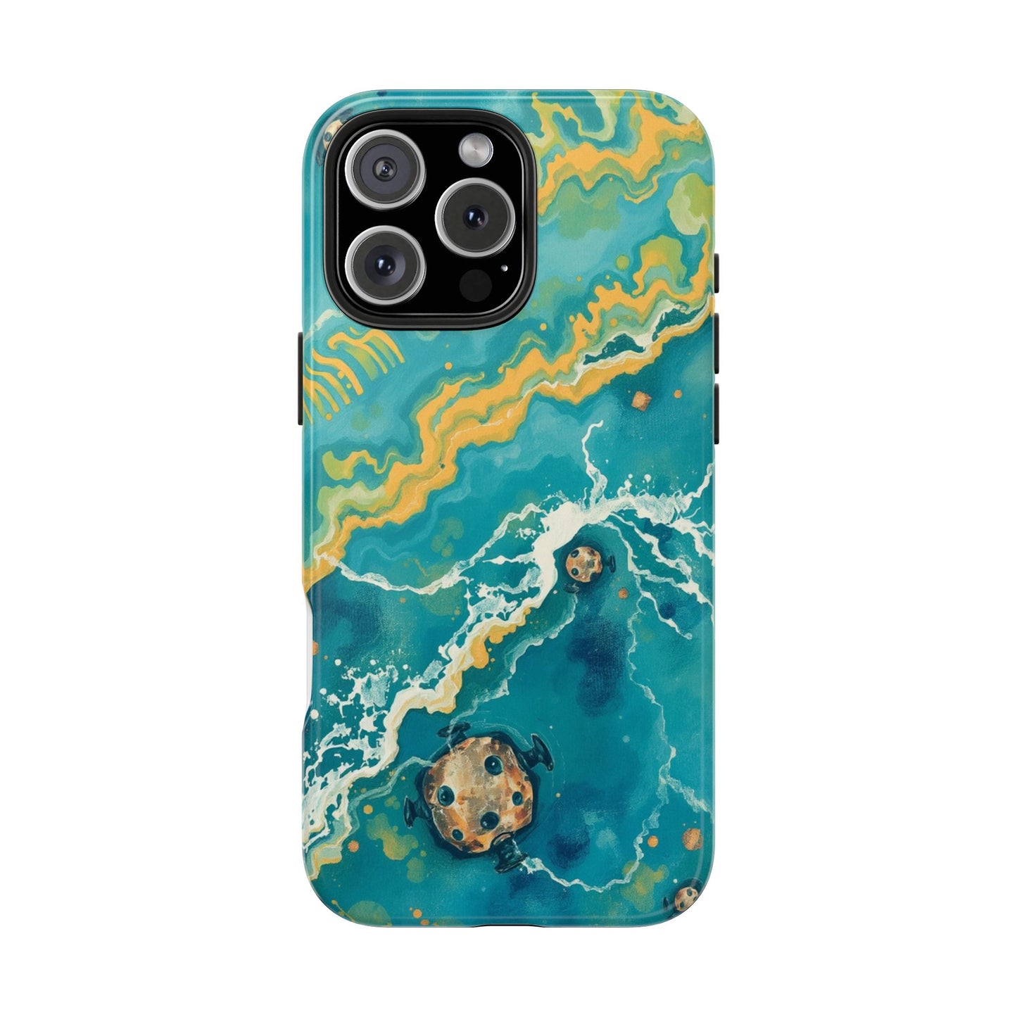 Ocean Wave Tough Phone Case – Durable Protection with Abstract Art Design