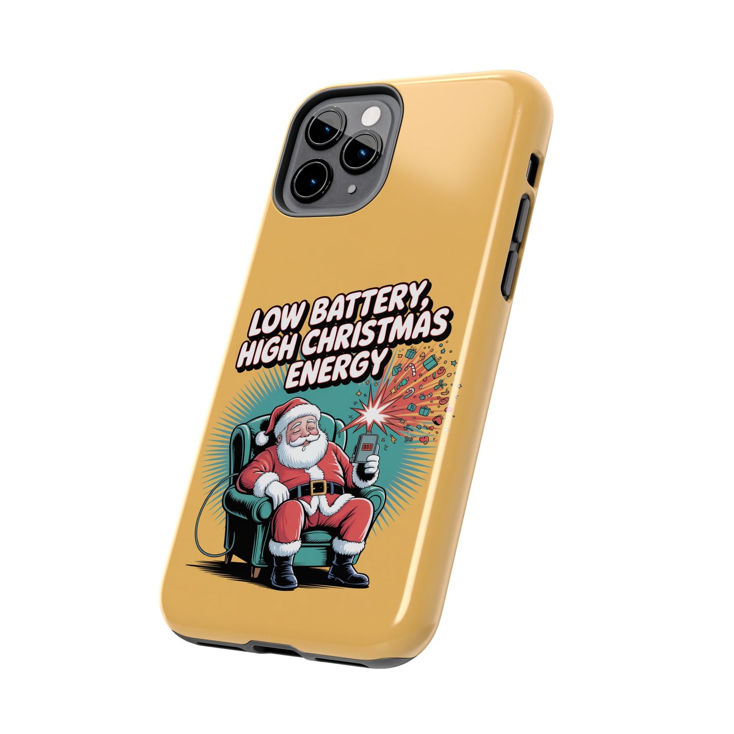 Santa Low Battery Phone Case " High Christmas Energy"