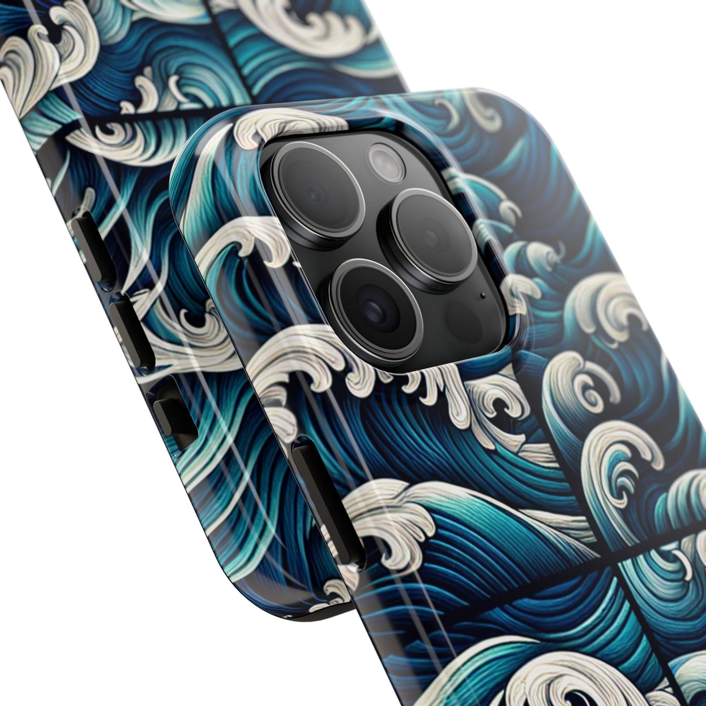 Ocean Waves Tough Phone Case - Durable Protection with Artistic Design - for iPhone