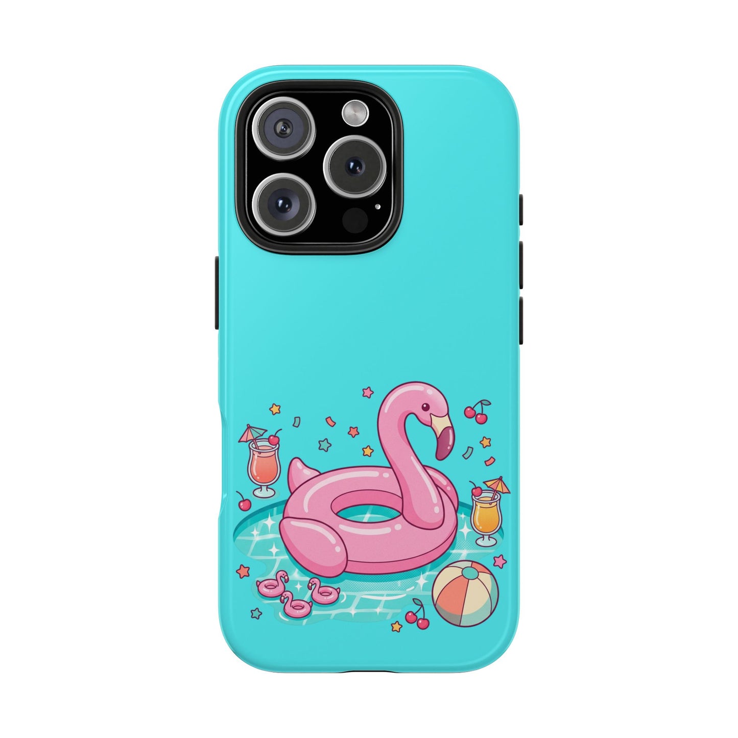 Flamingo Pool Party iPhone Case