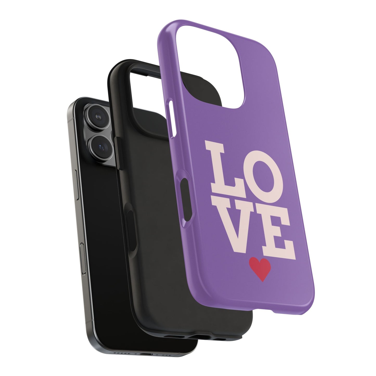 Purple Love Phone Case - Durable & Stylish Tough Case - for iPhone