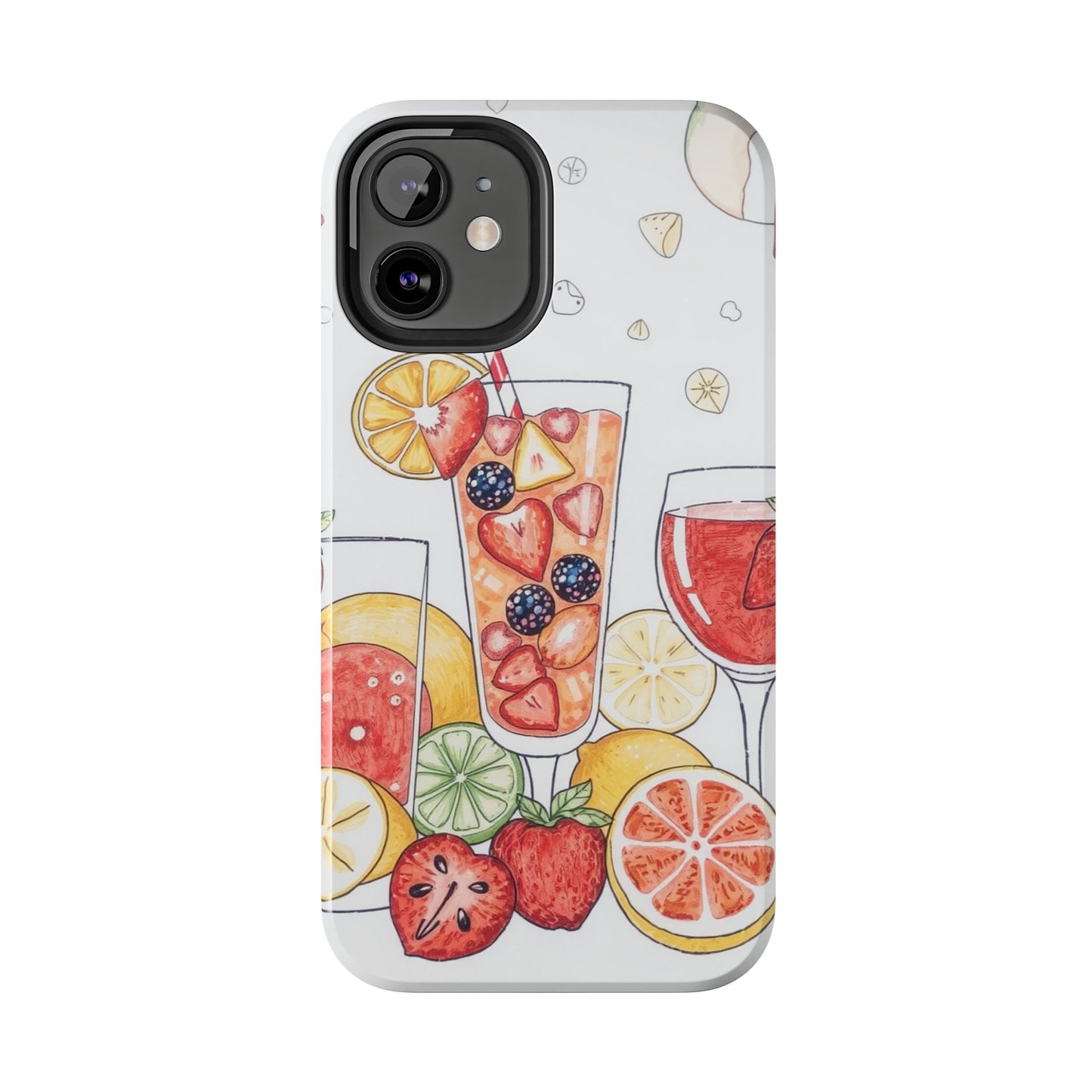 Colorful Fruit Cocktail Tough Phone Case - Perfect for Summer Vibes