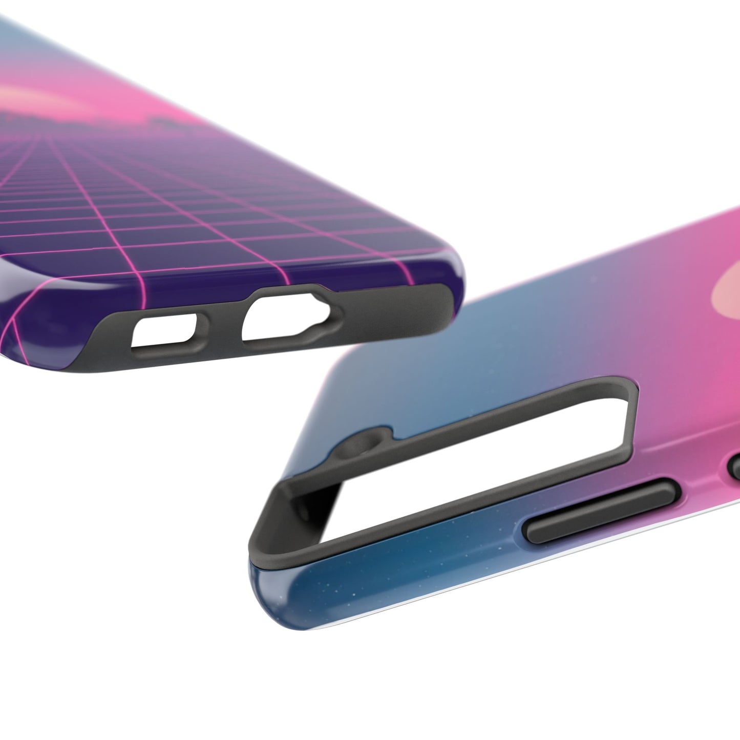 Retro Aesthetic Tough Phone Case - Vibrant Sunset Design