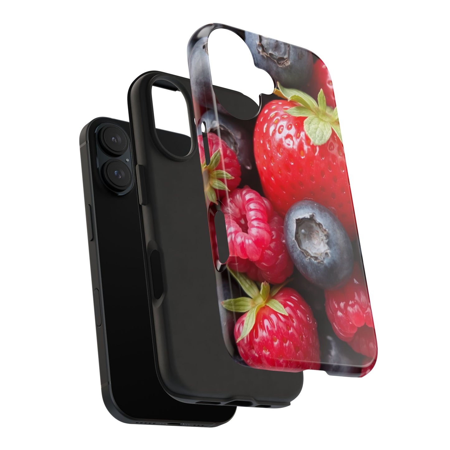 Fruit-Themed Tough Phone Case - Berry Burst Design