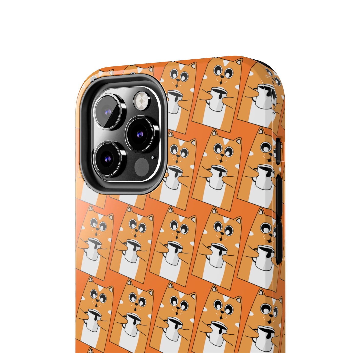 Coffee Cat Tough Phone Case – Durable, Fun, Perfect for Pet Lovers - for iPhone