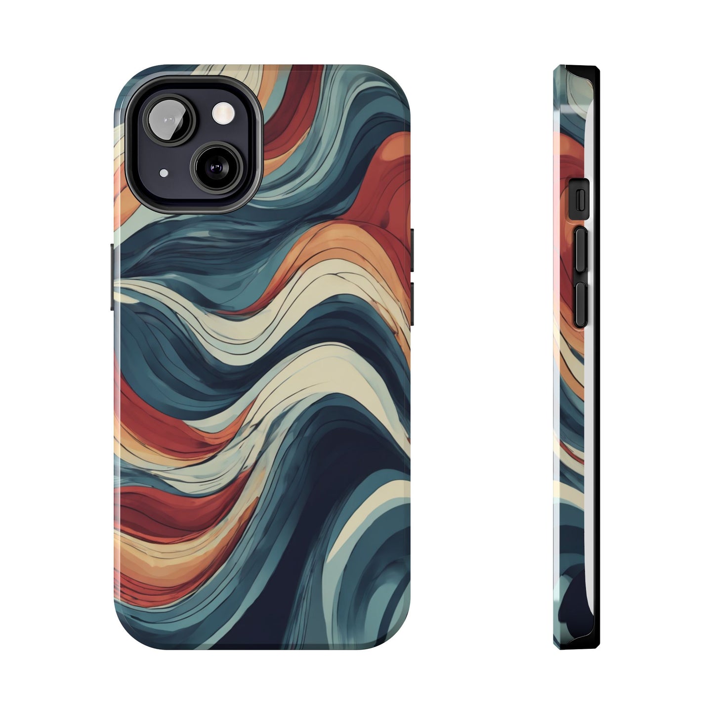 Abstract Wave Tough Phone Case | Stylish Protection for Daily Use - for iPhone