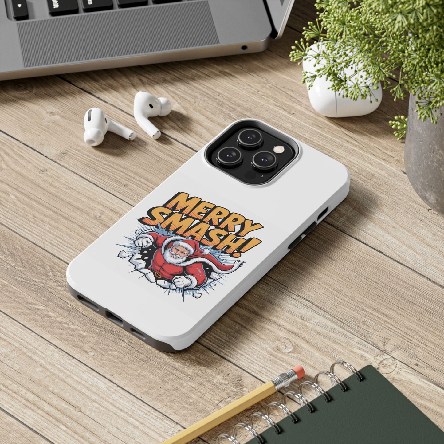 Santa Merry Smash Phone Case