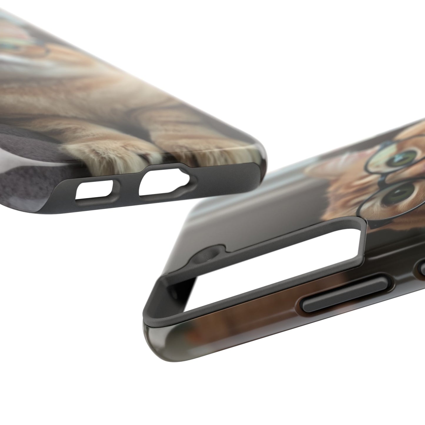 Cute Cat Glasses Tough Phone Case - Fun & Stylish Protection for Cat Lovers