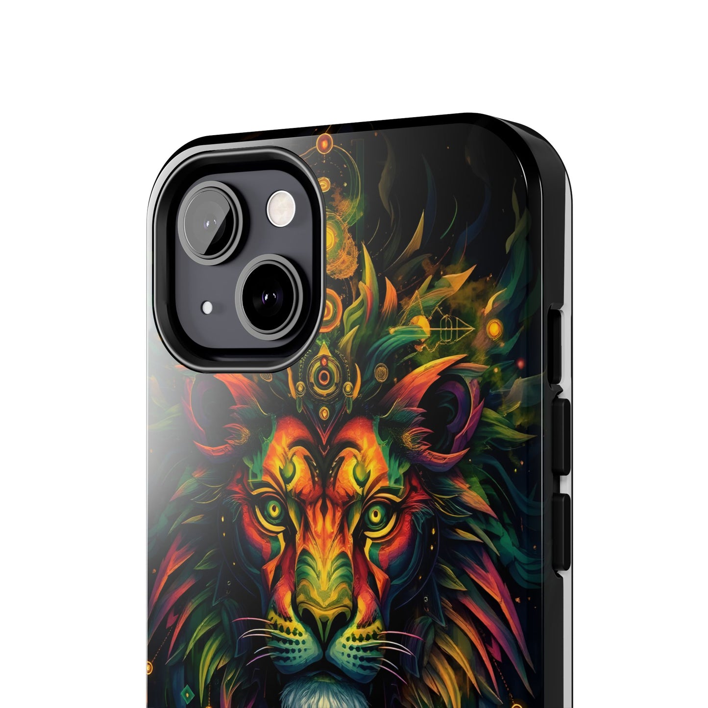 Vibrant Mystical Lion Art Tough Phone Case - Bold Protector for Animal Lovers - for iPhone