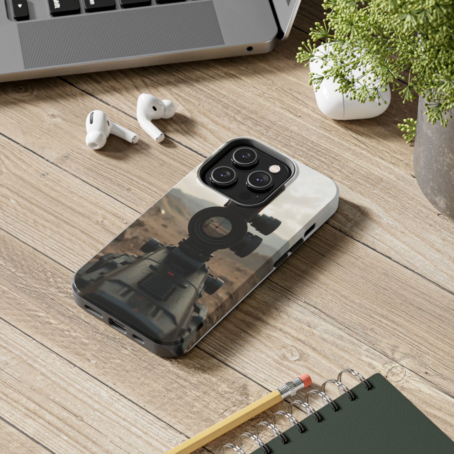 Tough Phone Case with Sniper Scope Design - Durable & Stylish Protection for Outdoors Enthusiasts