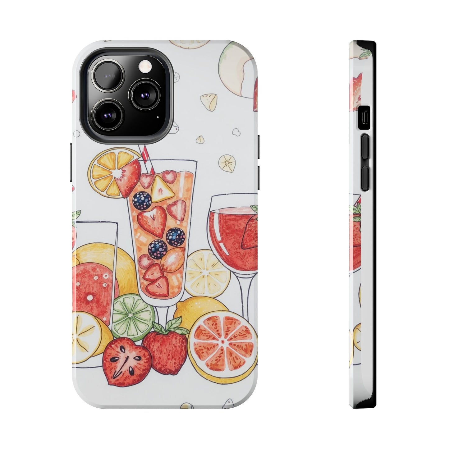 Colorful Fruit Cocktail Tough Phone Case - Perfect for Summer Vibes