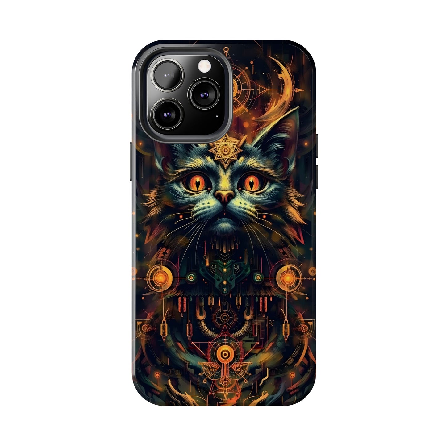Mystical Cat Queen Tough Phone Case – Unique Protection for Cat Lovers - for iPhone