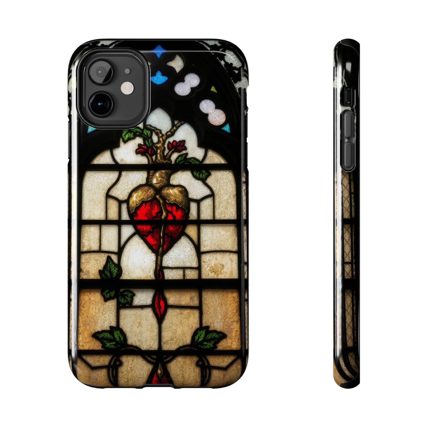 Stained Glass Heart Tough Phone Case - Unique Design for Protection & Style