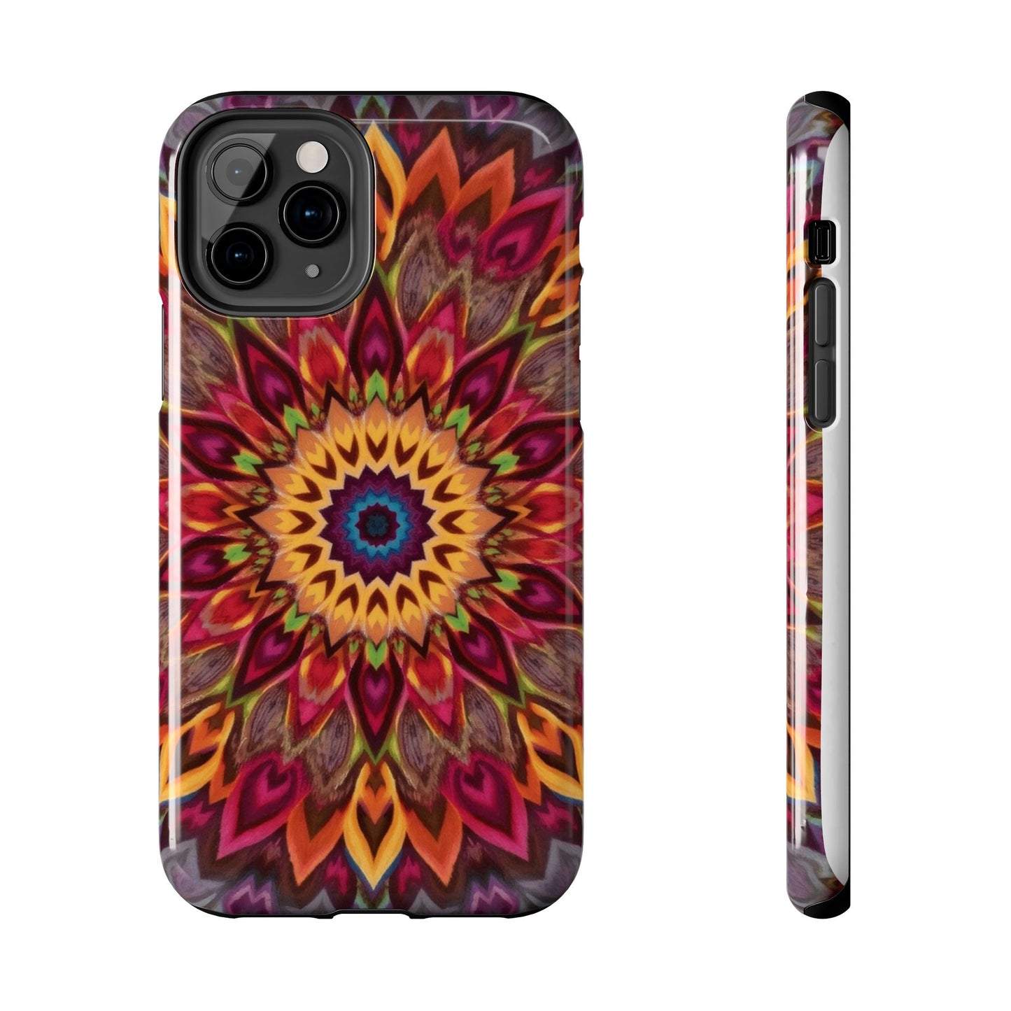Vibrant Floral Mandala Tough Phone Case | Stylish and Durable Protection - for iPhone