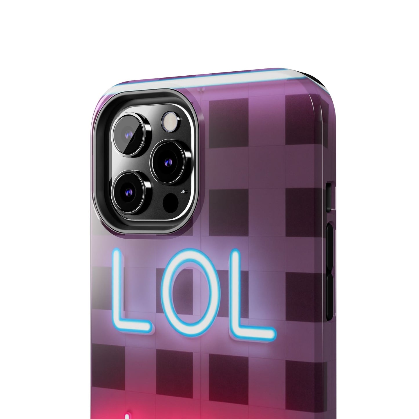 Neon Vibe Tough Phone Case - 'LOL Whatevr' Design for Trendsetters