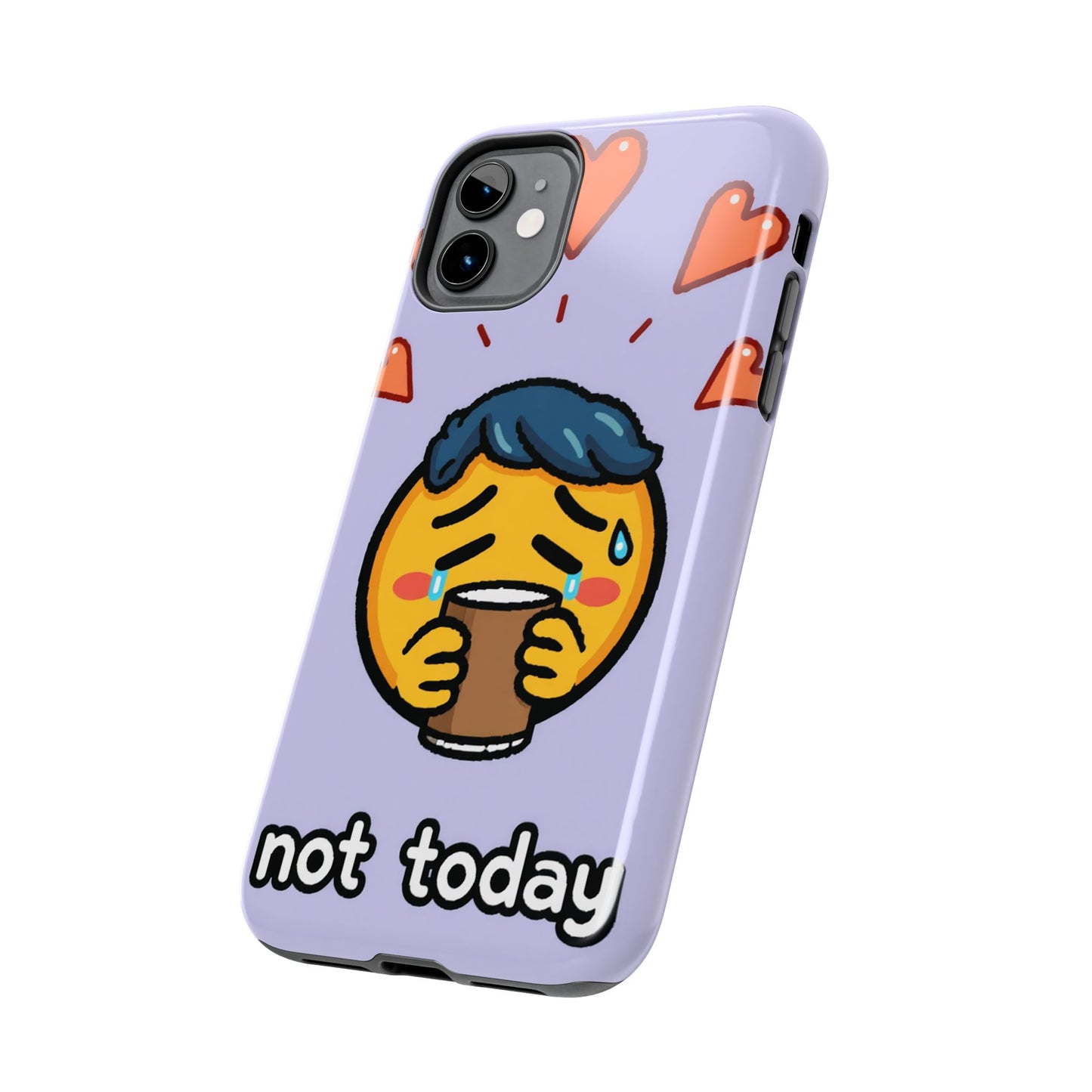 Cute Tough Phone Case - 'Not Today' Emoji Design