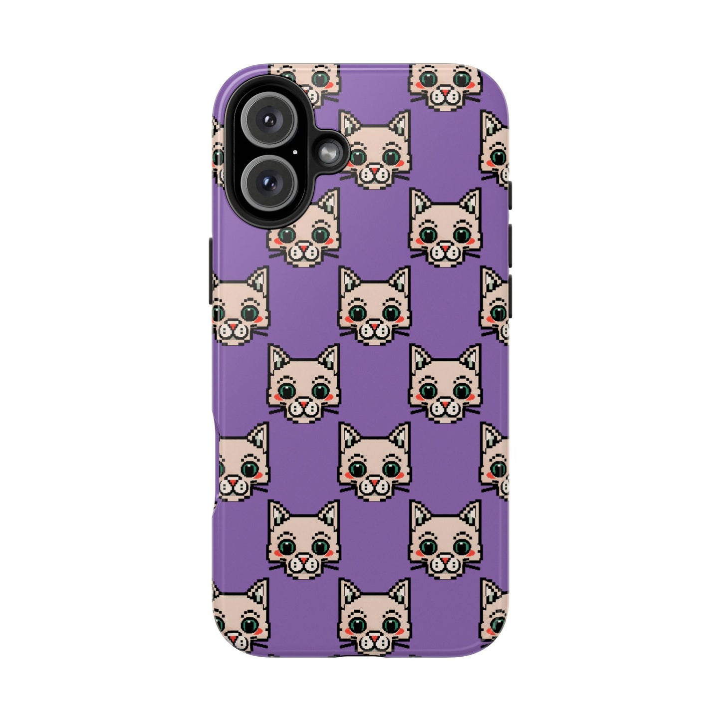 Cute Pixel Cat Tough Phone Case – Fun and Durable Protection for Cat Lovers - for iPhone
