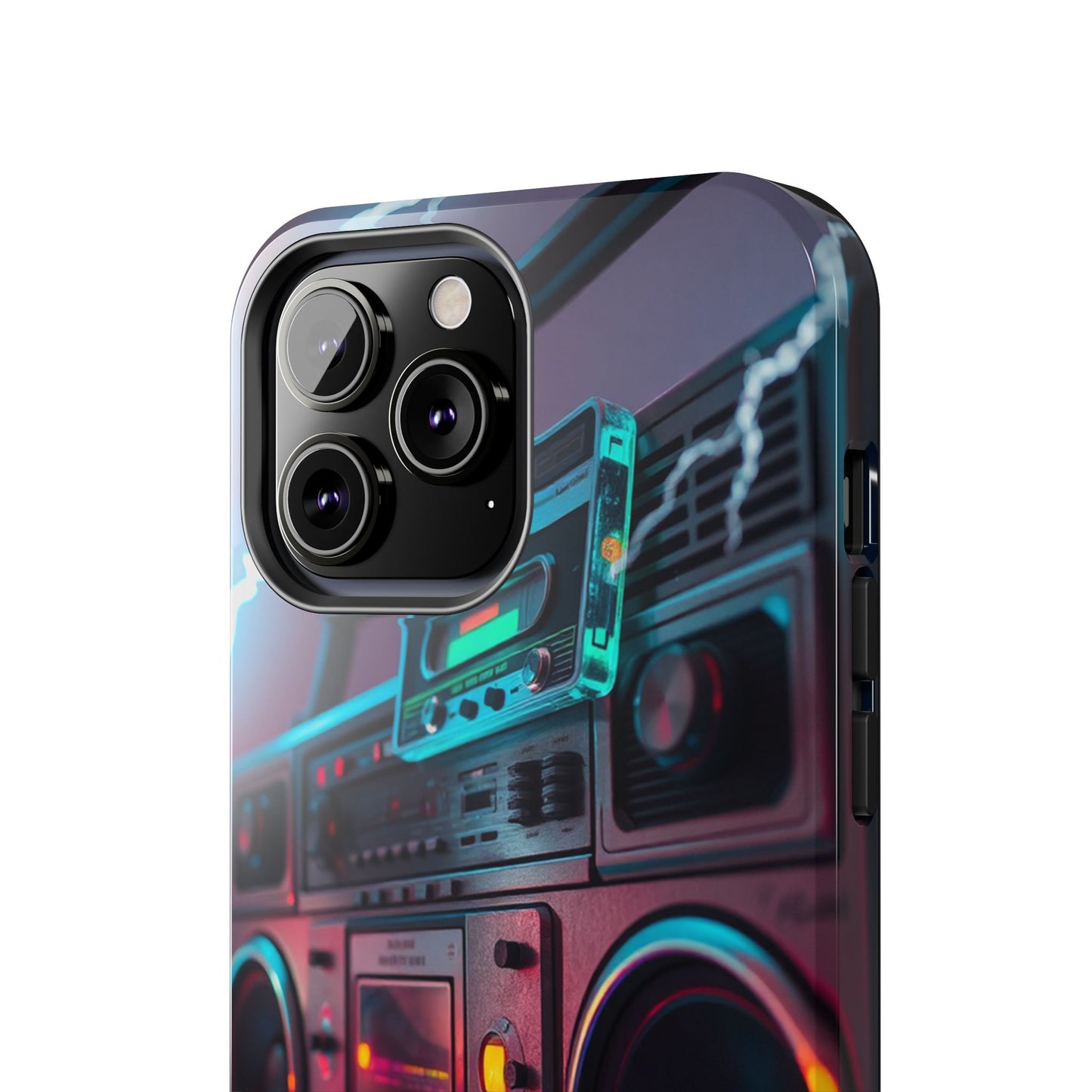 Retro Boombox Tough Phone Case – Vibrant Protection for Music Lovers