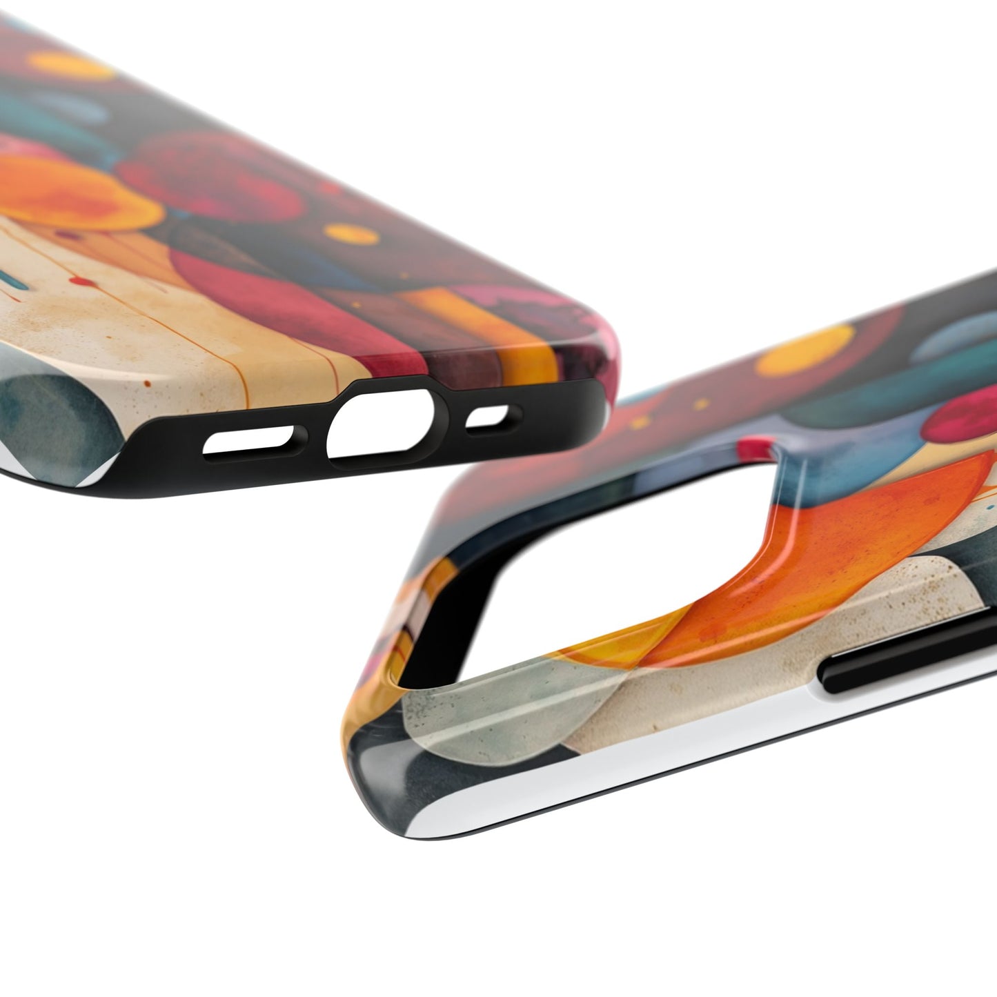 Artistic Tough Phone Cases - Colorful Abstract Design for Trendy Protection - for iPhone