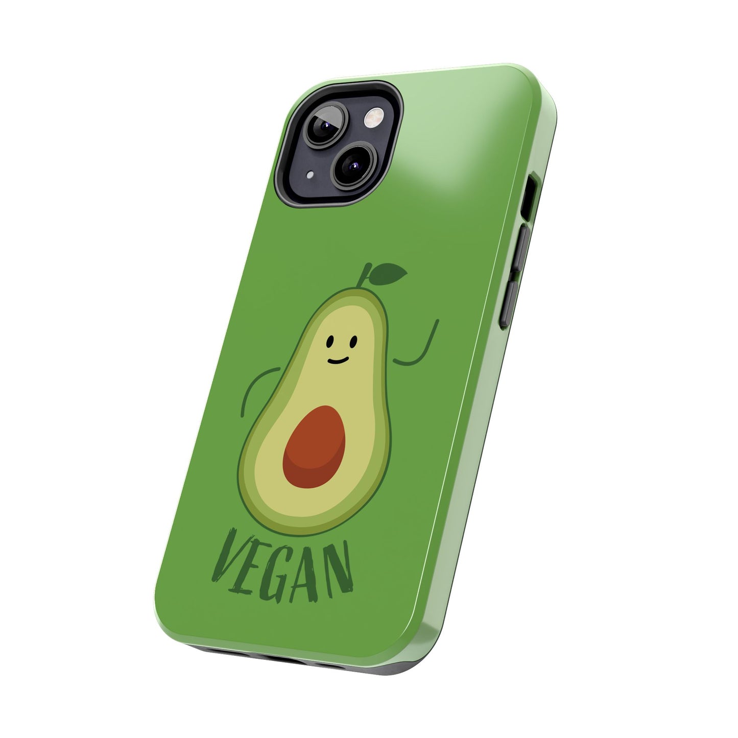 Vegan Avocado Tough Phone Case - Cute & Durable Phone Cover - for iPhone