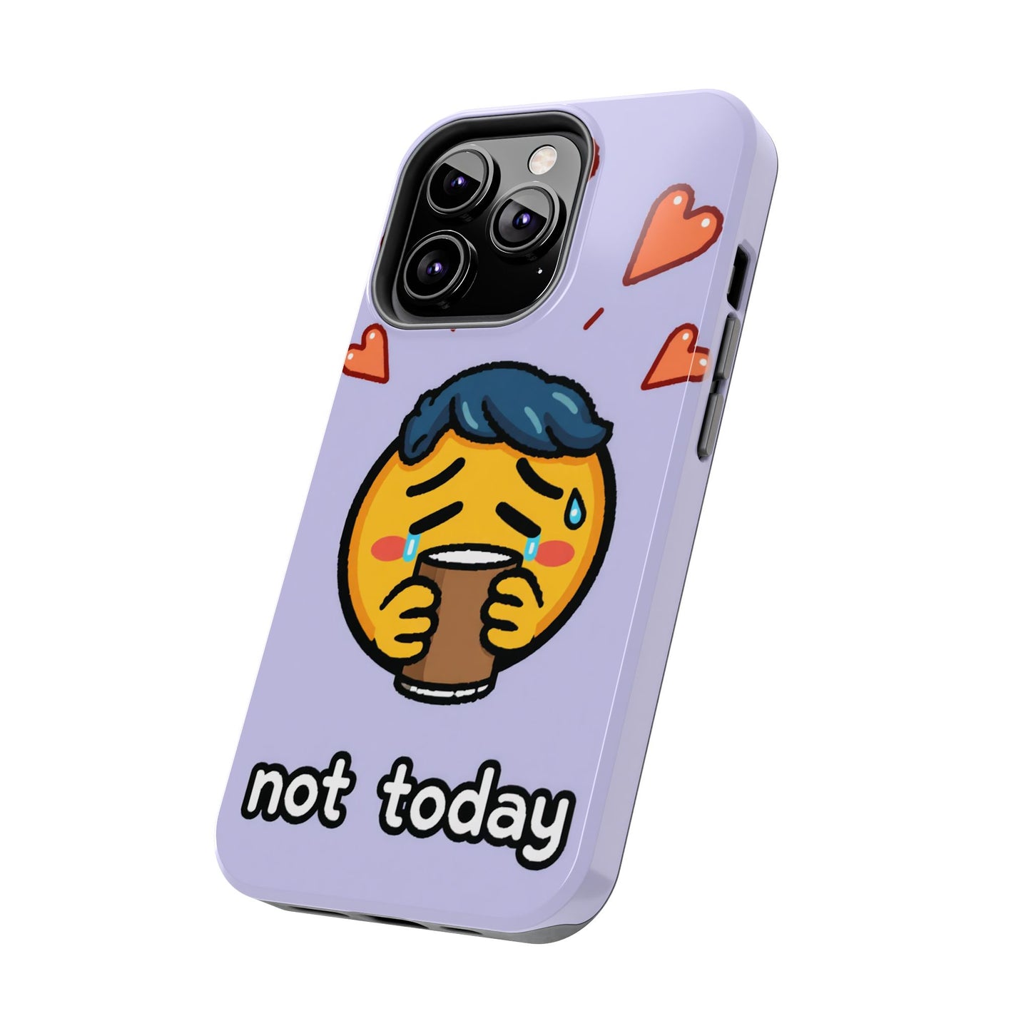 Cute Tough Phone Case - 'Not Today' Emoji Design