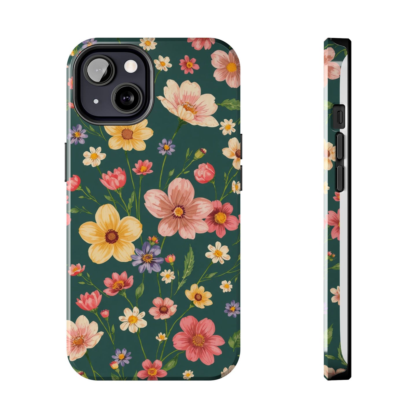 Vintage Spring Flowers Tough Phone Case - Durable Protection for iPhone