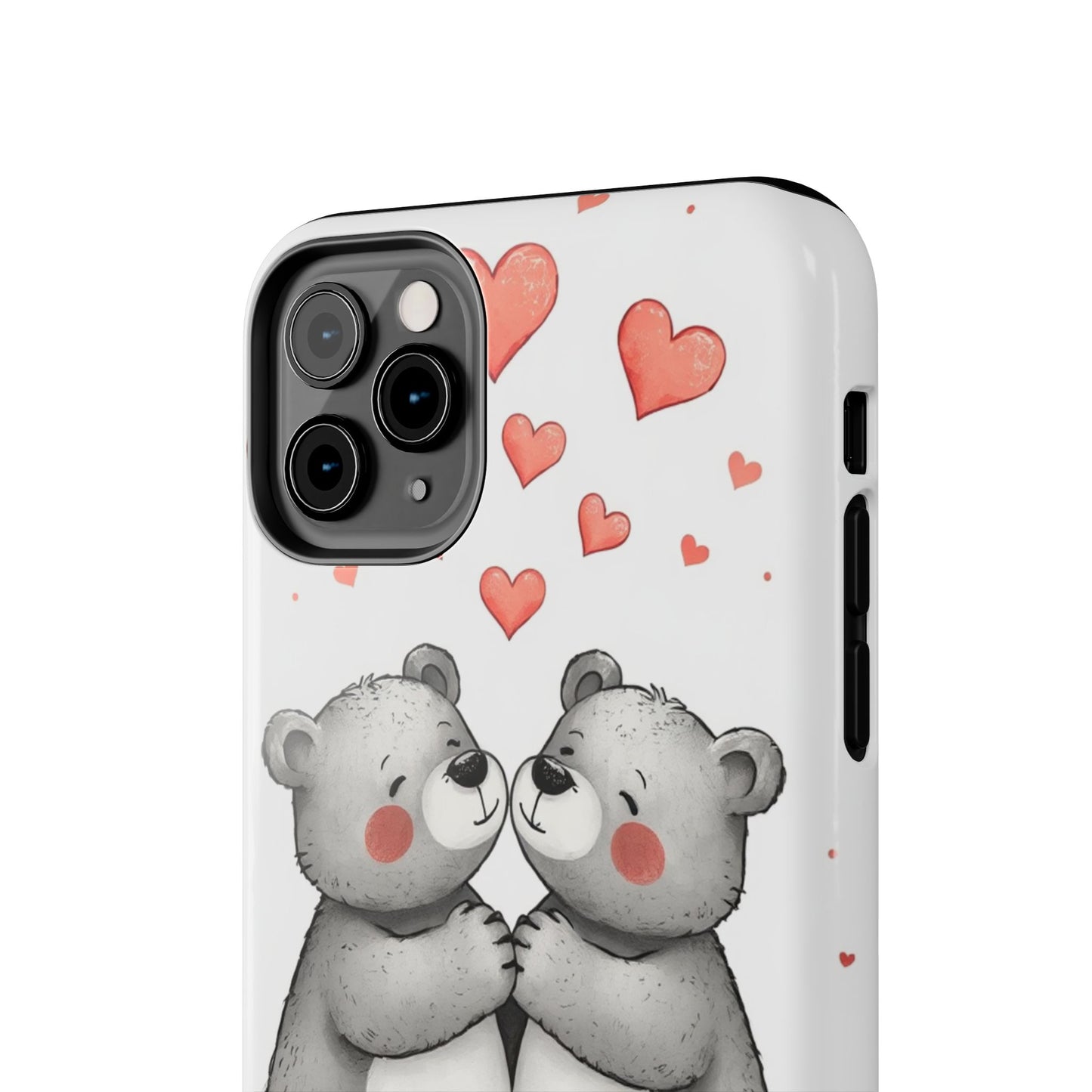 Cute Bear Love Tough Phone Case - Perfect for Valentine's Day & Couples