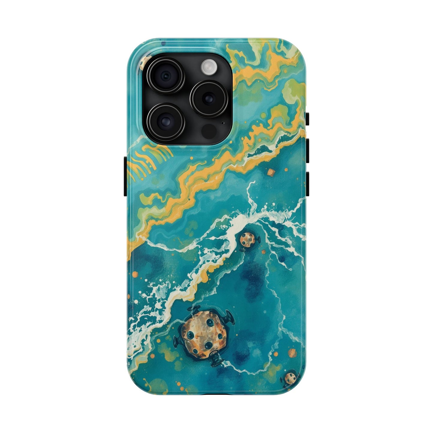 Ocean Wave Tough Phone Case – Durable Protection with Abstract Art Design