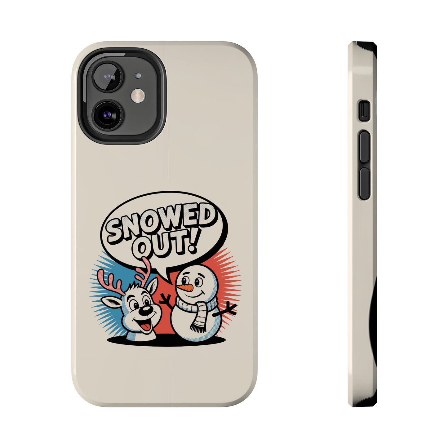 Snowman & Reindeer Tough Phone Case - Snowed Out Holiday Design