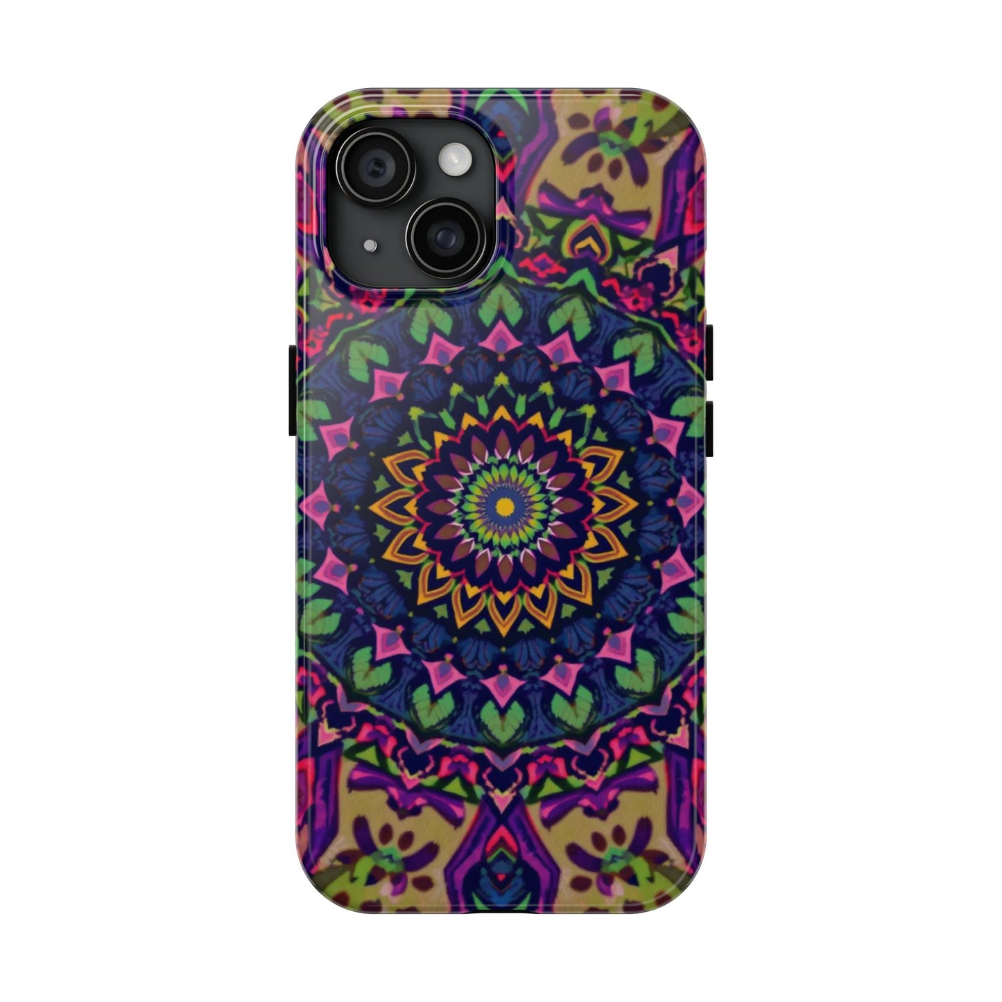 Vibrant Mandala Tough Phone Case - Colorful, Purple Fusion, Durable Protection for Your Device - for iPhone