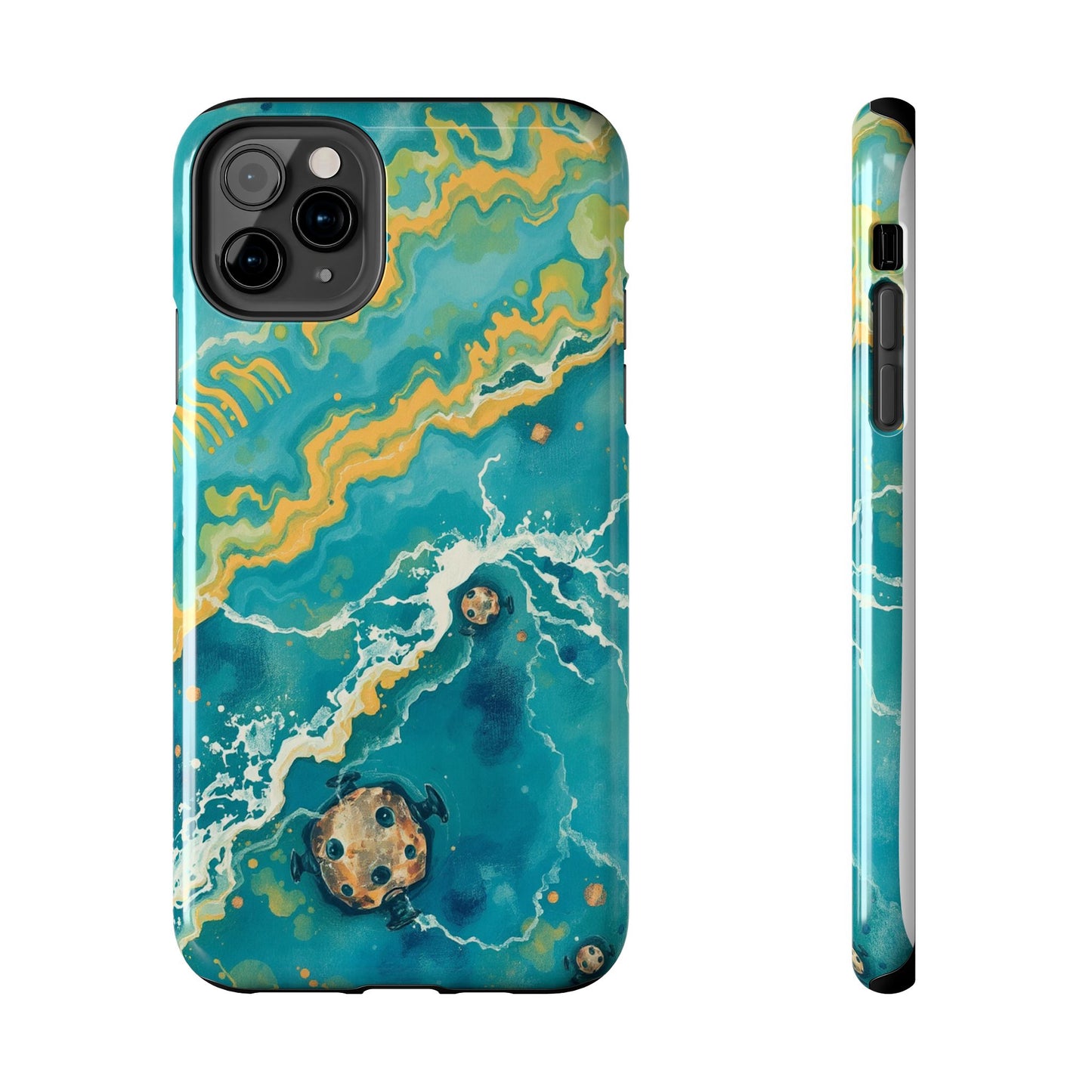 Ocean Wave Tough Phone Case – Durable Protection with Abstract Art Design