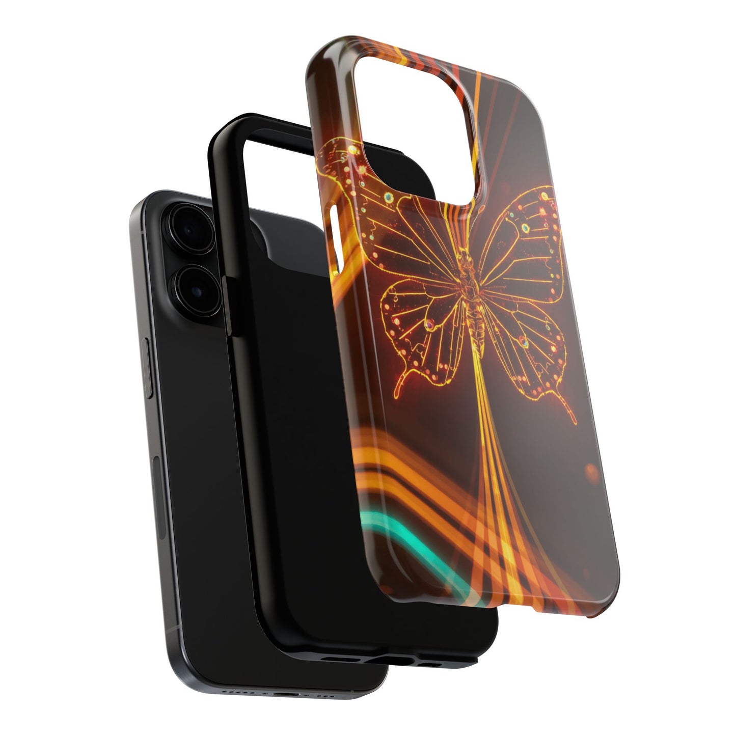 Elegant Butterfly Tough Phone Case - Stylish Protection for Nature Lovers