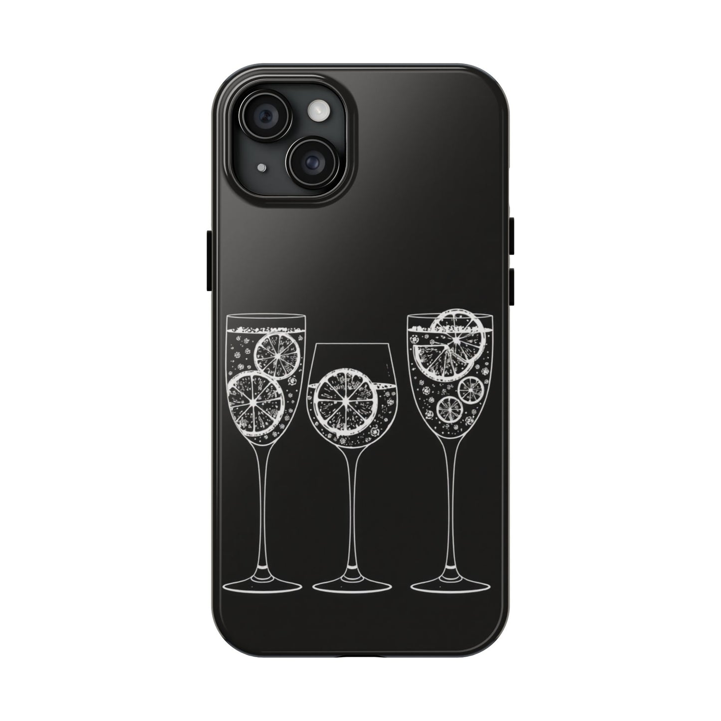 Stylish Tough Phone Cases with Citrus Glass Design, Protective Cases for Parties, Summer Events, and Everyday Use