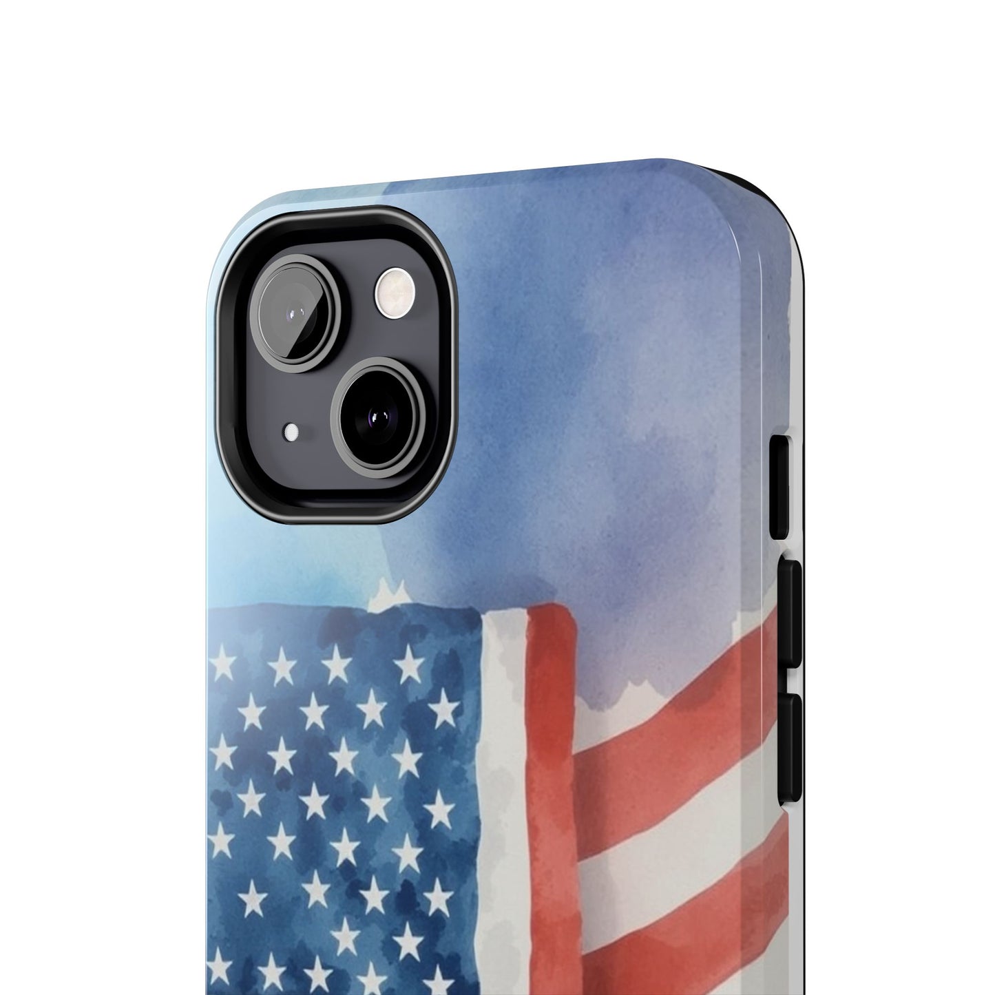 Abstract Watercolor American Flag Design - Tough Phone Case - for iPhone
