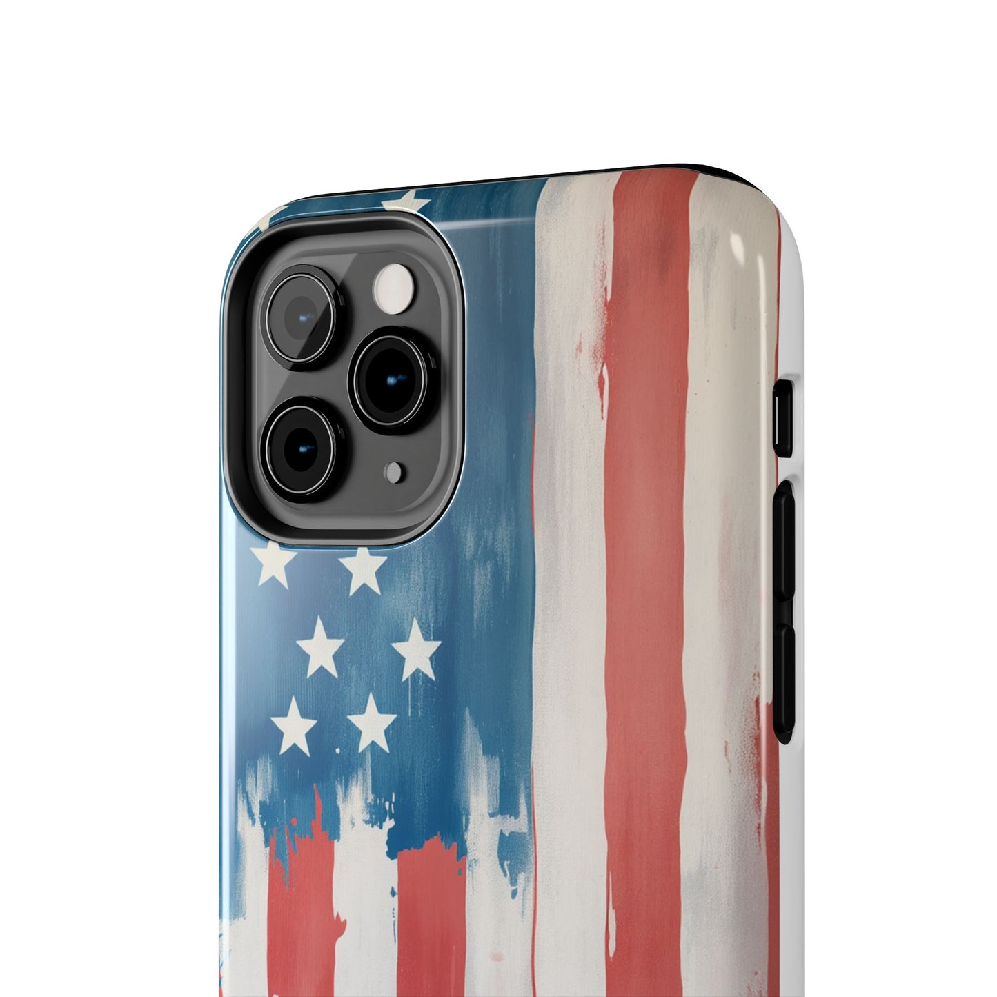 Patriotic Tough Phone Cases - Abstract USA Flag Design for Durable Protection - for iPhone